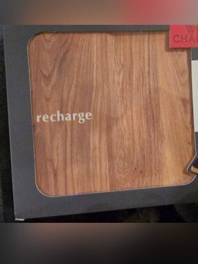 Recharge Wood-Grain Charger Pad